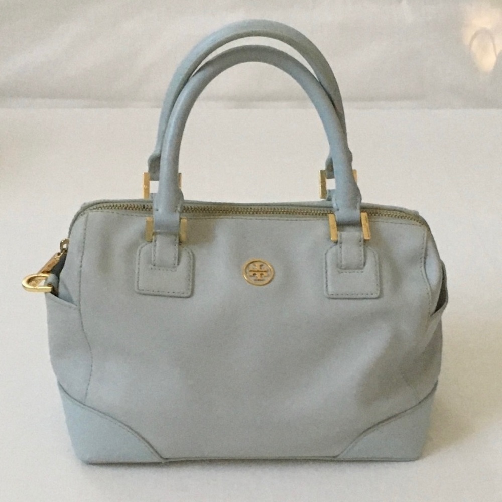 TORY BURCH Small Satchel Boston Bag Blue